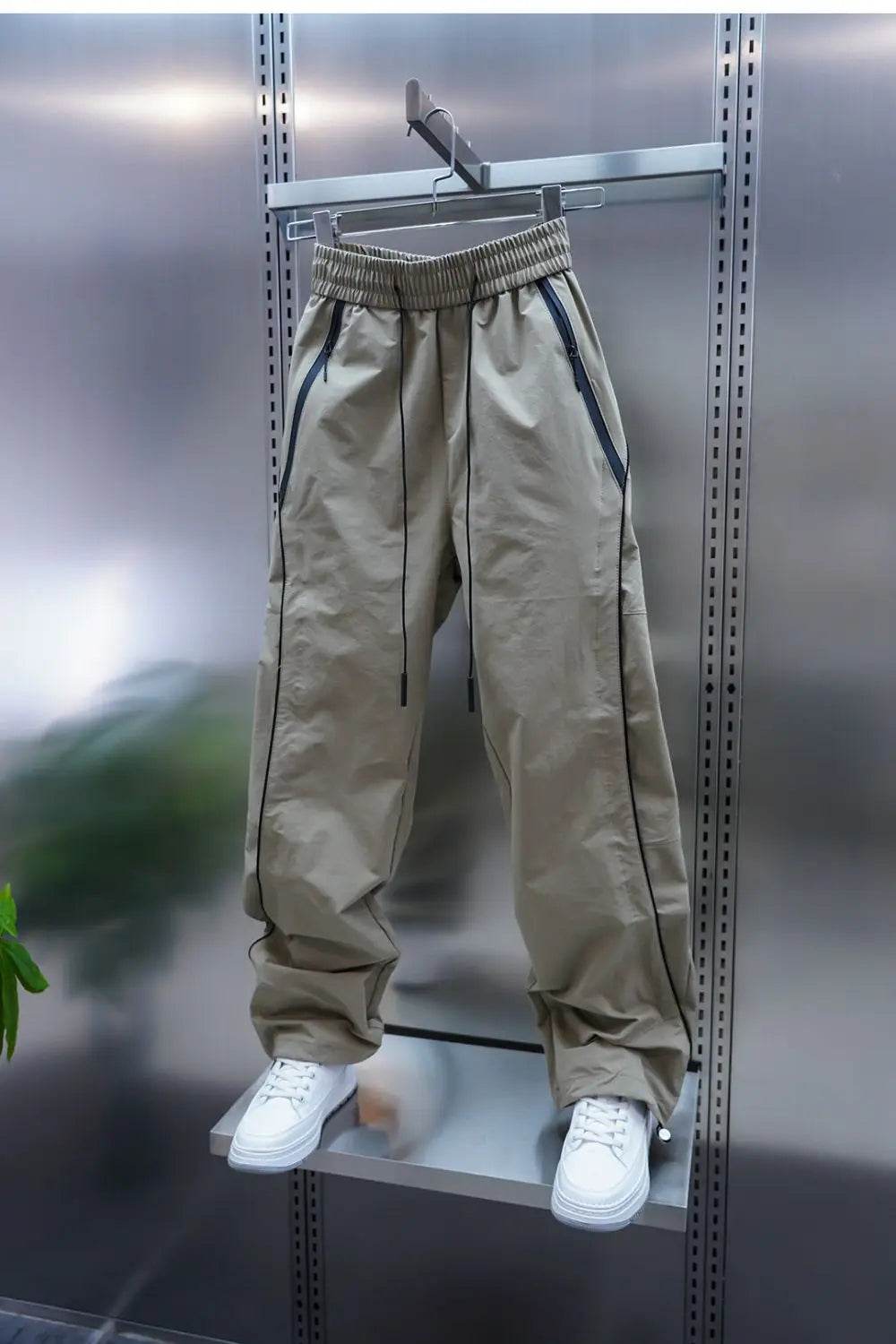 Buy Center Men's Quick-Dry Casual Pants - Elastic Waist, Wide-Leg Style - Buy Center UK