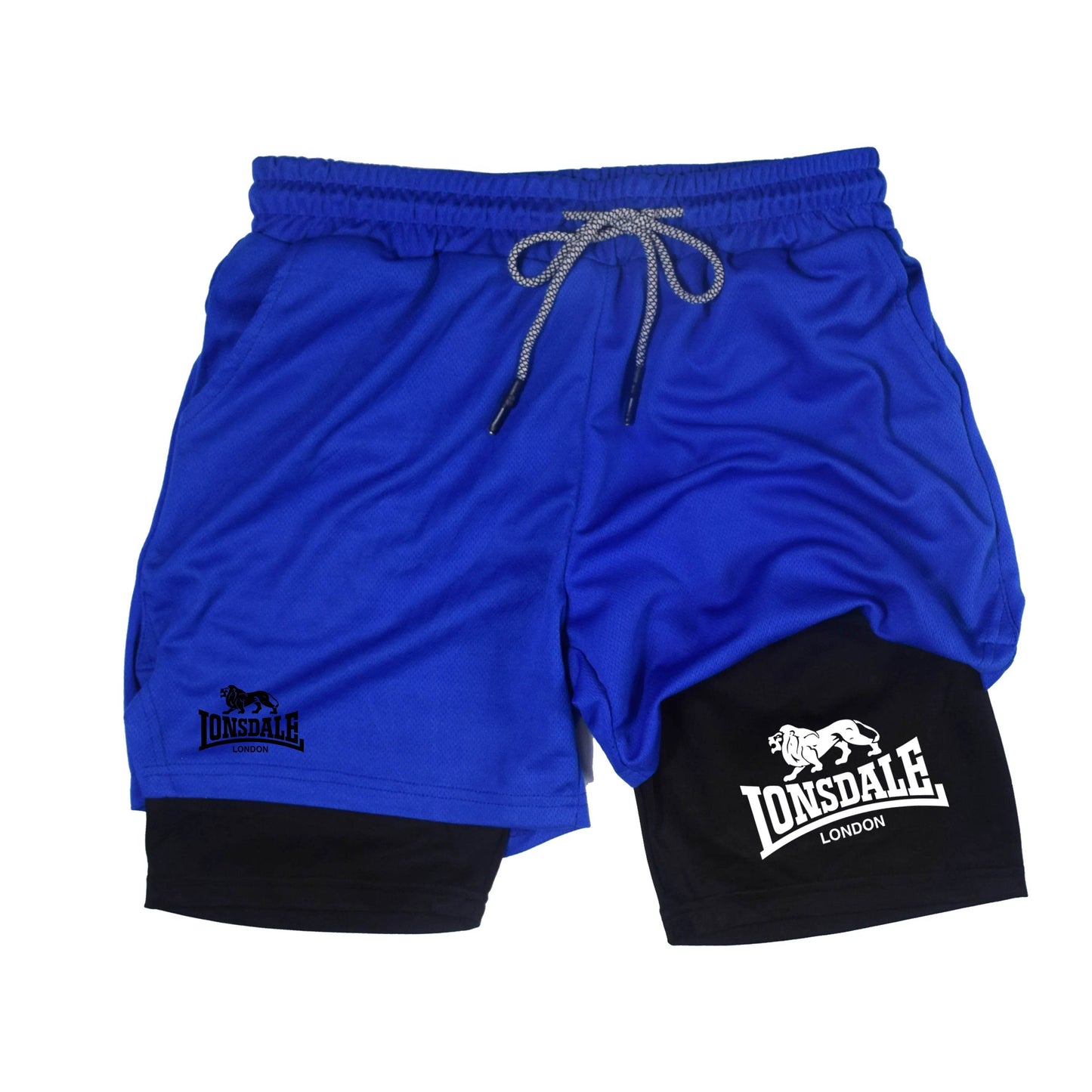 Lonsdale 2 in 1 Running Shorts for Men - Phone Pocket & Towel Loop - Buy Center UK