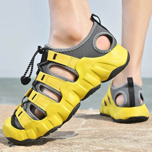 Buy Center Men's Genuine Leather Sandals - Comfortable & Breathable - Buy Center UK