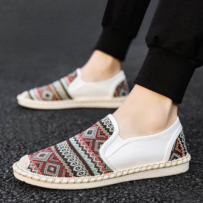 Buy Center Ethnic Style Men's Slip-On Flats - Comfortable Summer Sneakers - Buy Center UK