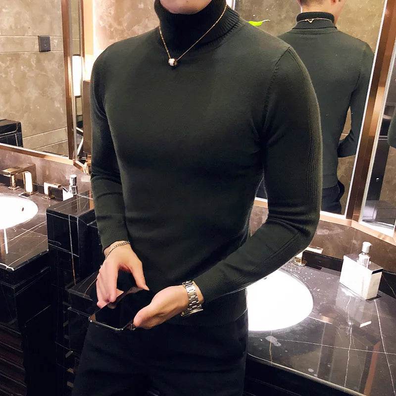 Buy Center Men's Turtleneck Sweater - Slim Fit Casual Fall Fashion - Buy Center UK