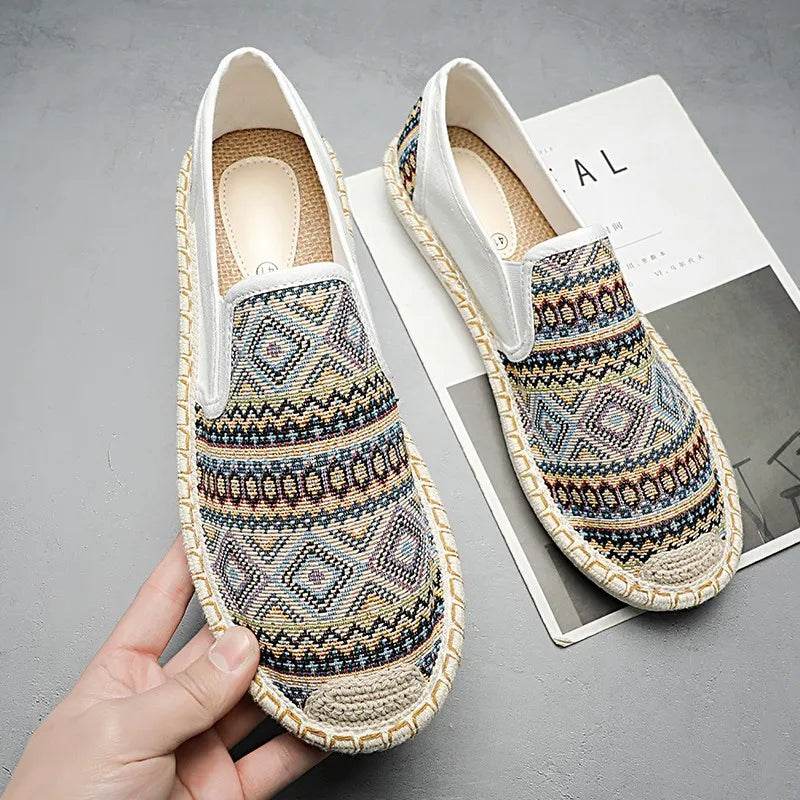 Buy Center Ethnic Style Men's Slip-On Flats - Comfortable Summer Sneakers - Buy Center UK