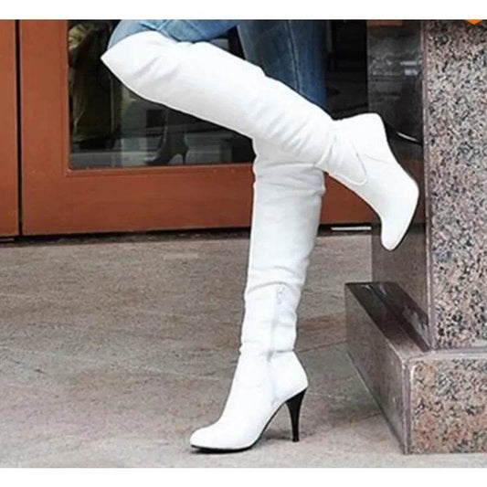 Buy Center Women's Over Knee Boots - Thin High Heels, Plus Sizes 34-50 - Buy Center UK