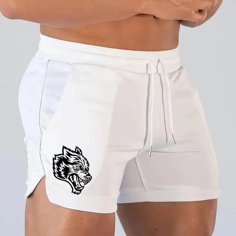Buy Center 2025 Wolf Logo Quick Dry Athletic Shorts for Men - Buy Center UK