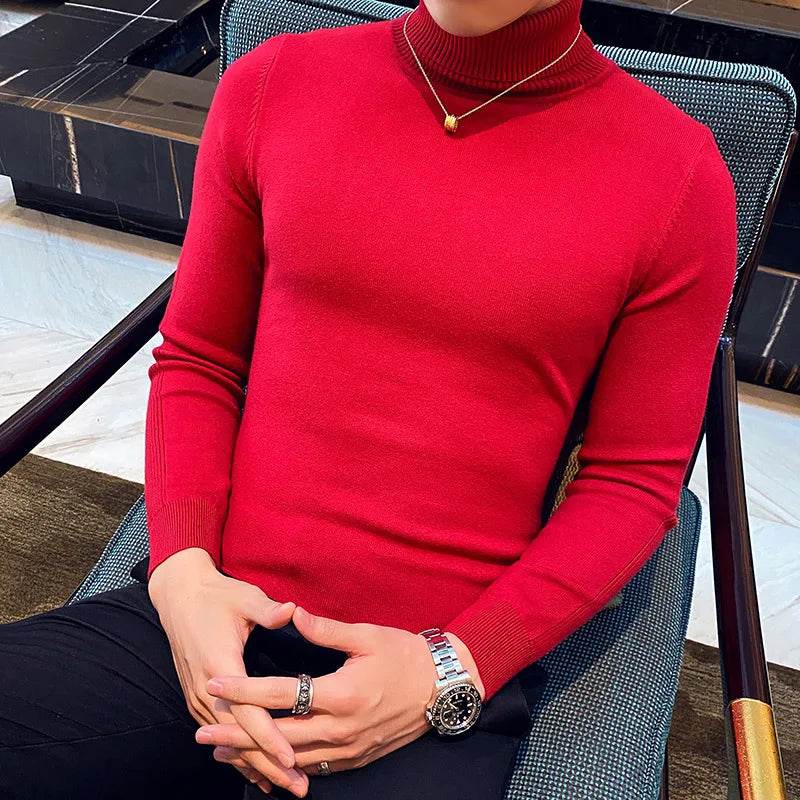 Buy Center Men's Turtleneck Sweater - Slim Fit Casual Fall Fashion - Buy Center UK