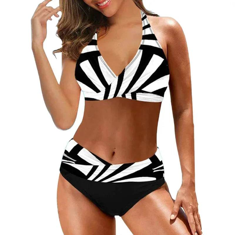 Buy Center Large Size Bikini - Gathered Backless Summer Swimwear - Buy Center UK