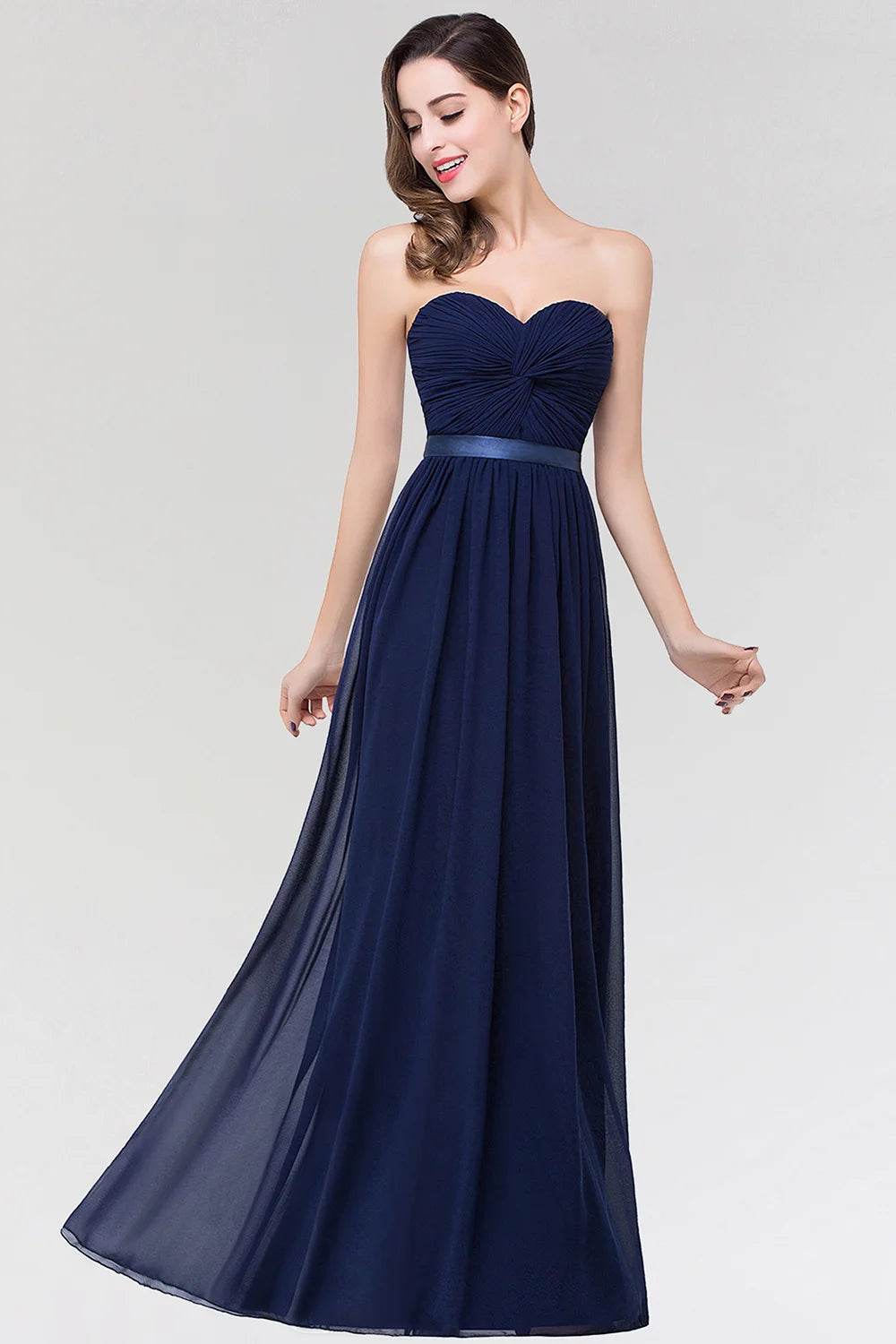 Summer Chiffon Bridesmaid Dresses - Strapless Backless A-Line Style - Buy Center UK