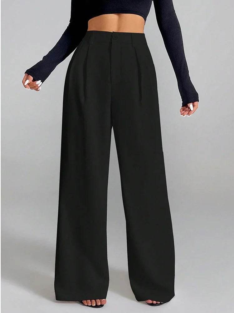 Buy Center Women's Baggy Pants - Elastic Waist, Wide Leg Design - Buy Center UK