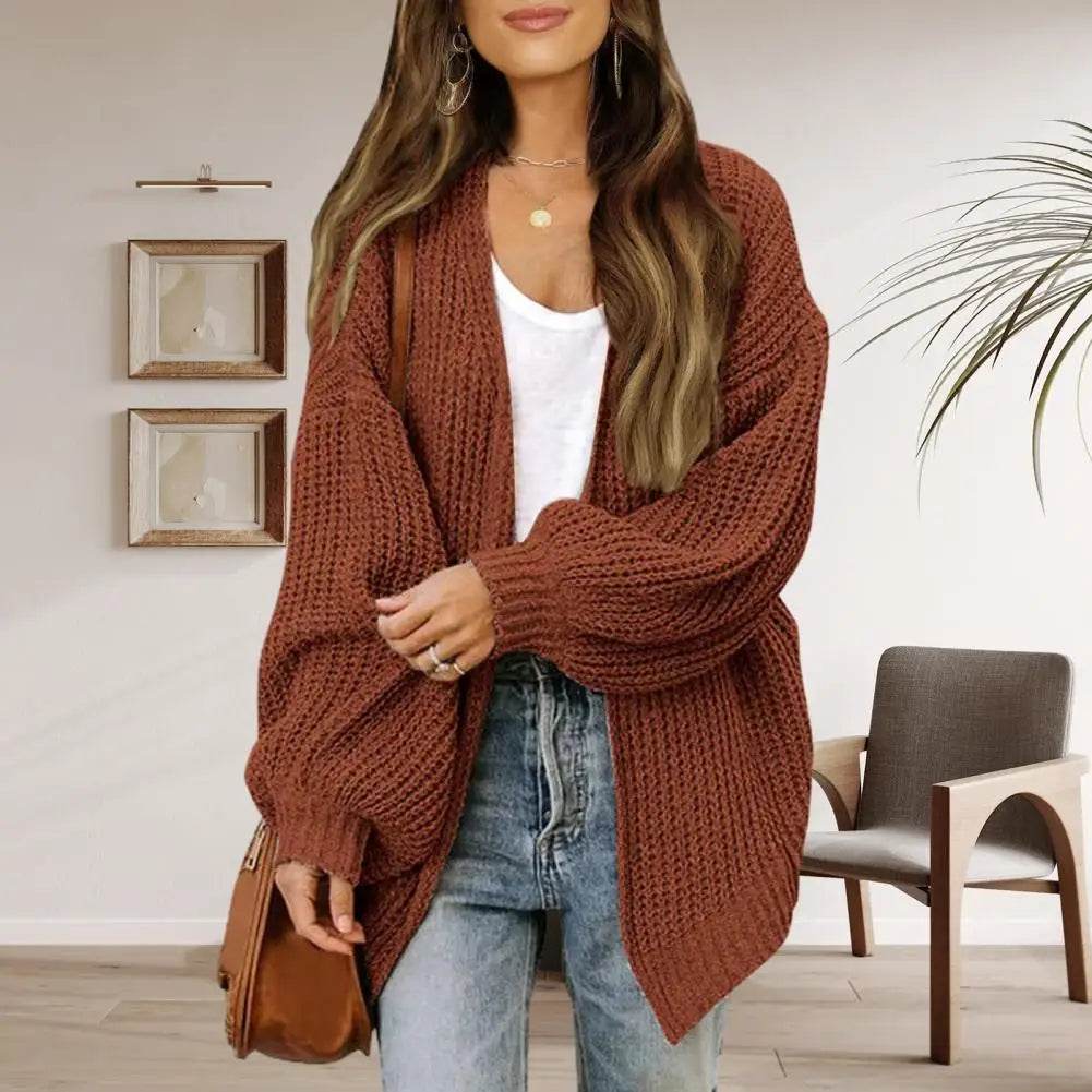 Buy Center Women's Solid Color Cardigan Sweater - Open Front Design - Buy Center UK