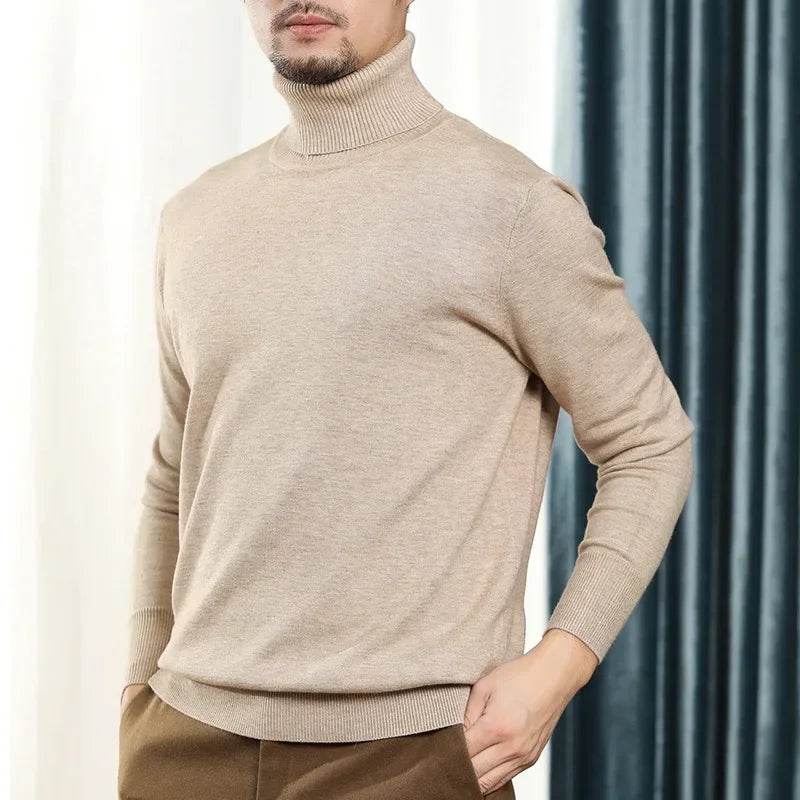 Buy Center White Turtleneck Sweater - Oversized Warm Knit Pullover - Buy Center UK