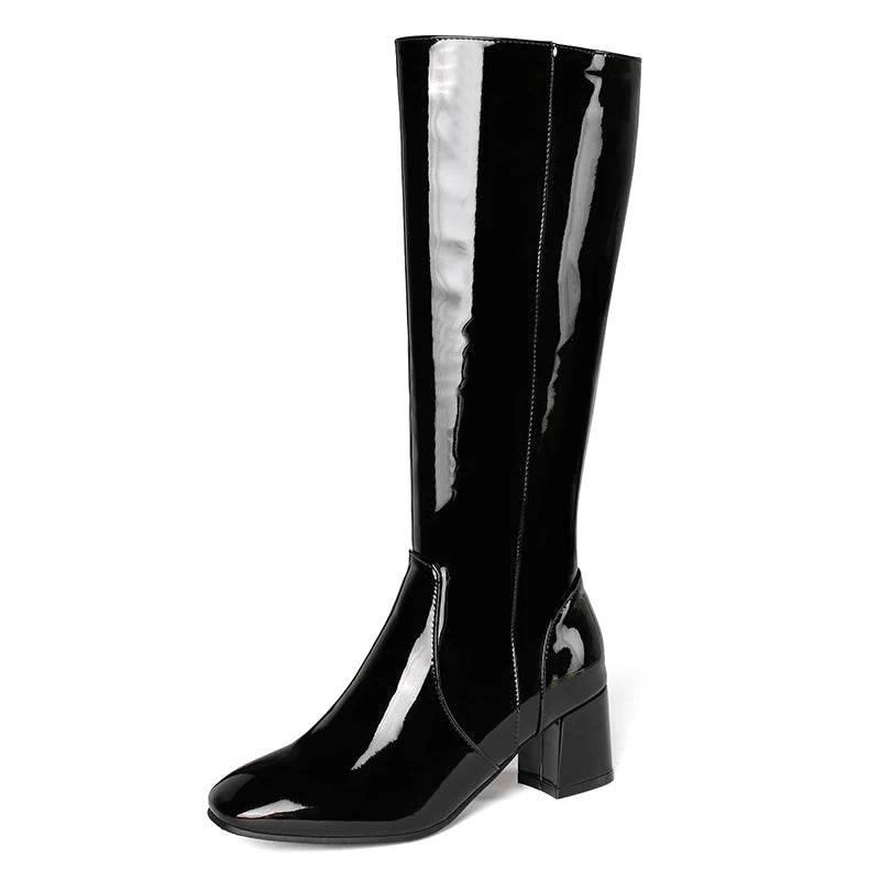 Buy Center Knee High Boots for Women - Elegant Square Toe Style - Buy Center UK