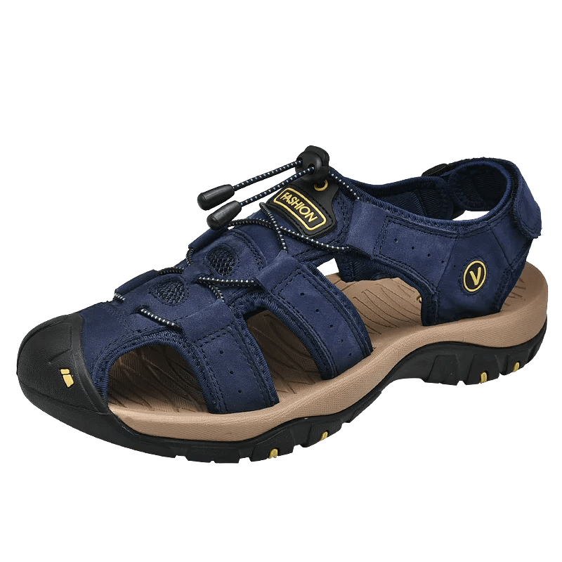 Buy Center Genuine Leather Men’s Sandals - Leisure Beach Slippers - Buy Center UK