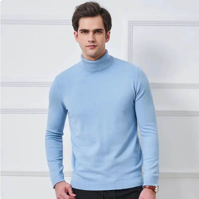 Buy Center Cashmere Cotton Blend Turtleneck Sweater - Warm & Stylish - Buy Center UK