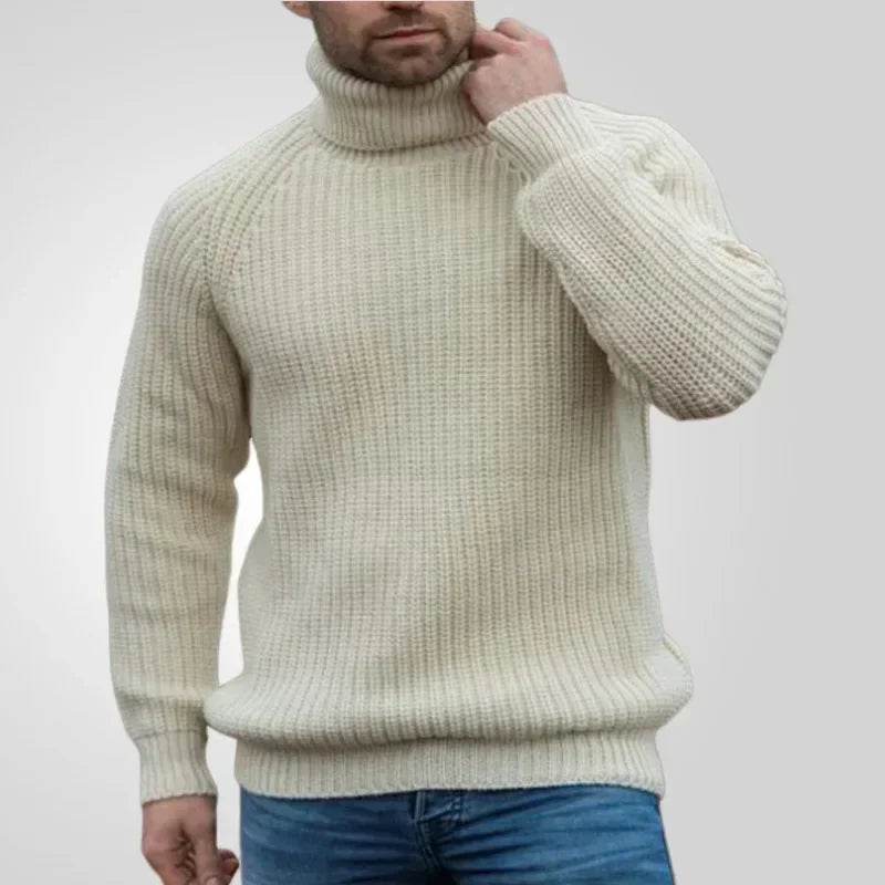 Buy Center Men's Turtleneck Pullover Sweater - Casual Knit for Winter - Buy Center UK