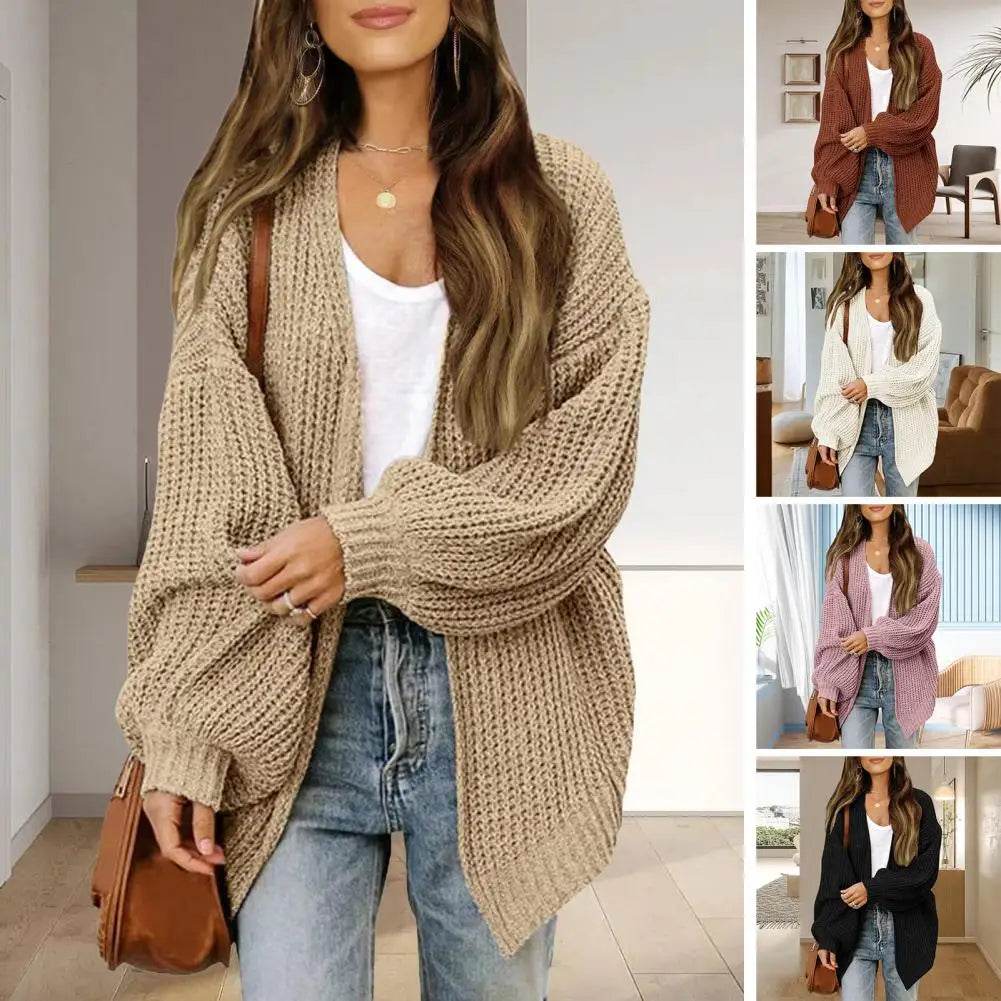 Buy Center Women's Solid Color Cardigan Sweater - Open Front Design - Buy Center UK