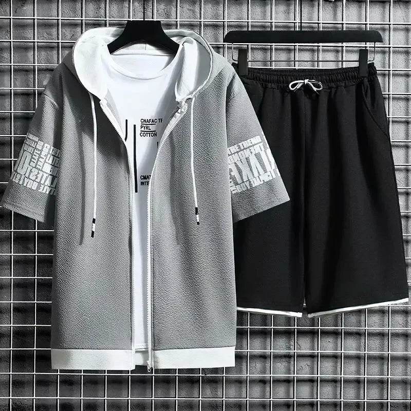 Buy Center Men's Summer Sports Suit - Quick Dry Hooded Set - Buy Center UK