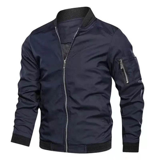 Buy Center Men's Bomber Jacket - Stylish Solid Color for Fall - Buy Center UK