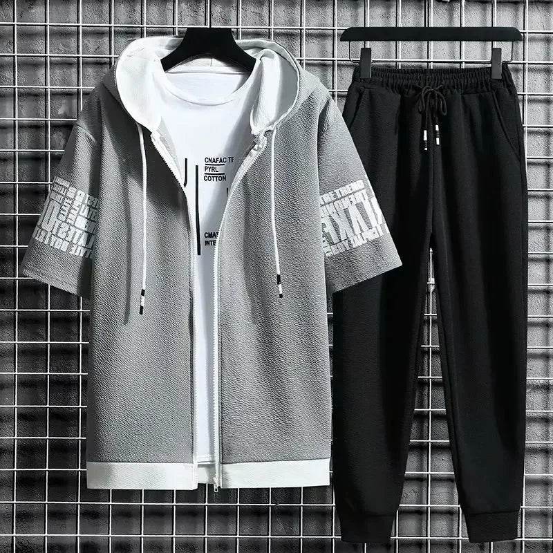 Buy Center Men's Summer Sports Suit - Quick Dry T-Shirt & Pants - Buy Center UK