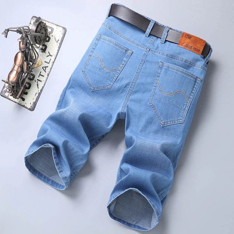 Buy Center Men's Denim Shorts - Classic Black & Blue Slim Fit - Buy Center UK