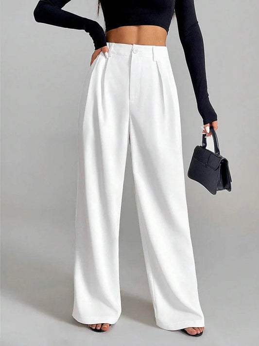 Buy Center Women's Baggy Pants - Elastic Waist, Wide Leg Design - Buy Center UK