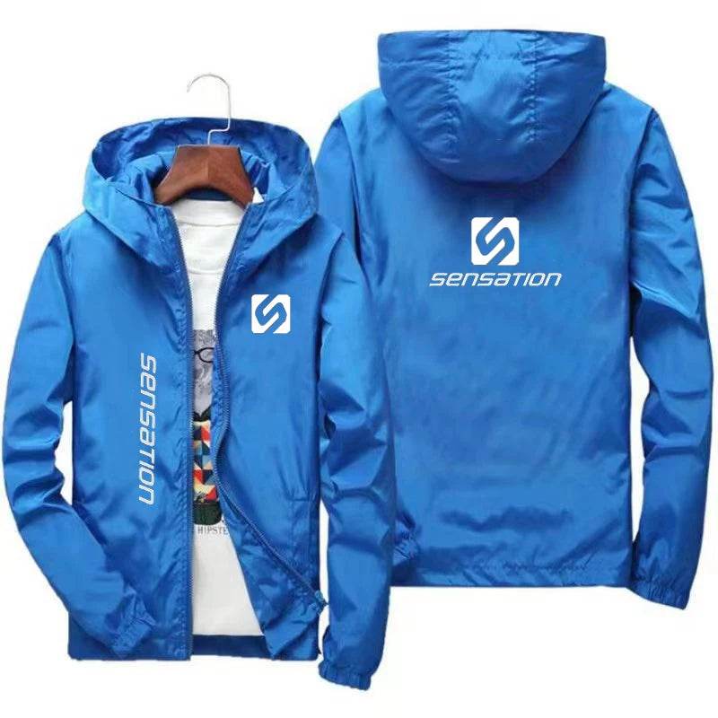 Buy Center Men's Waterproof Windbreaker Jacket - Hooded, Large Size - Buy Center UK
