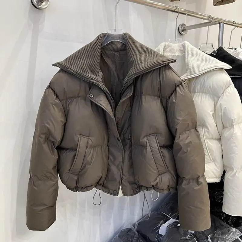 2023 Winter Women's Knitted Collar Down Jacket - Chic & Warm Style - Buy Center UK