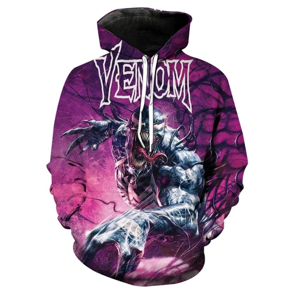 Marvel Venom 3D Printed Hoodie - Stylish Casual Men's Sweatshirt - Buy Center UK