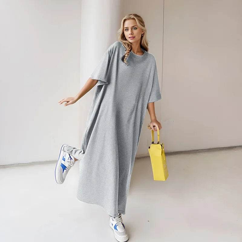 Buy Center Women's Summer Dress - Stylish Short Sleeve T-Shirt Dress - Buy Center UK