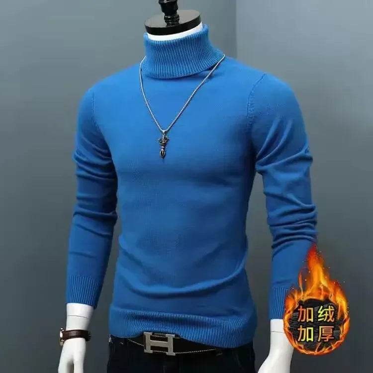 Buy Center Men's Winter Thick Warm Turtleneck Sweater - Slim Fit - Buy Center UK