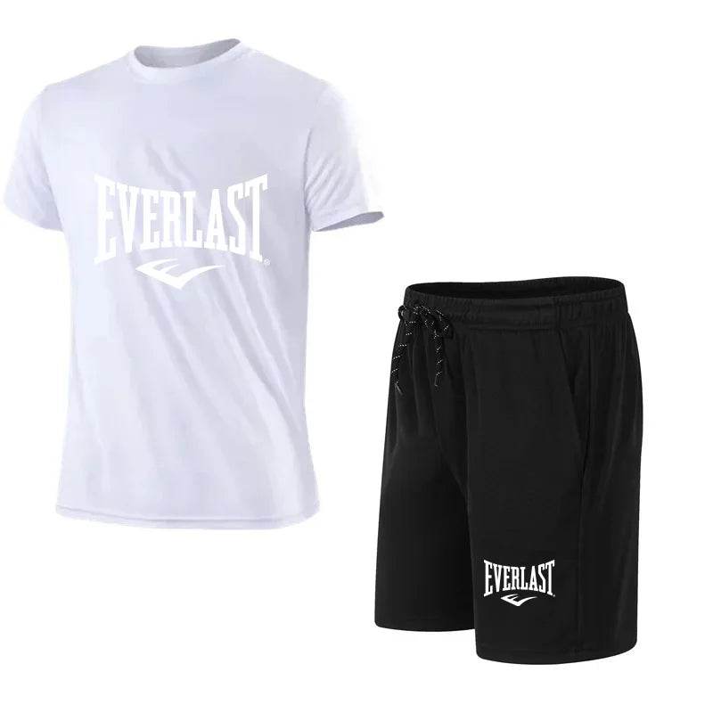 EVERLAST Men's T-Shirt and Shorts Set - Breathable Gym Wear - Buy Center UK