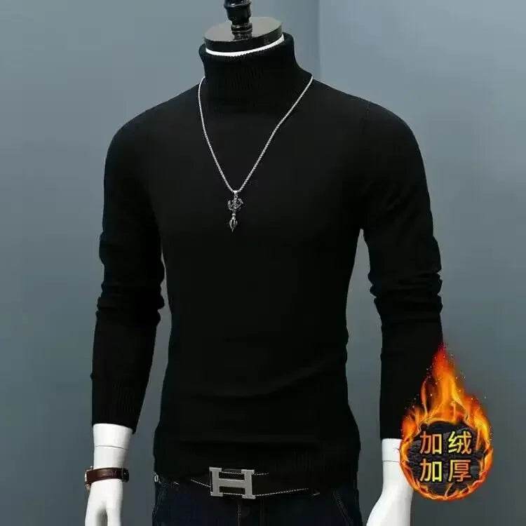 Buy Center Men's Winter Thick Warm Turtleneck Sweater - Slim Fit - Buy Center UK