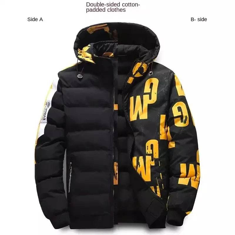 Buy Center Men’s Autumn Winter Cotton Jacket - Warm, Padded, Removable Hood - Buy Center UK
