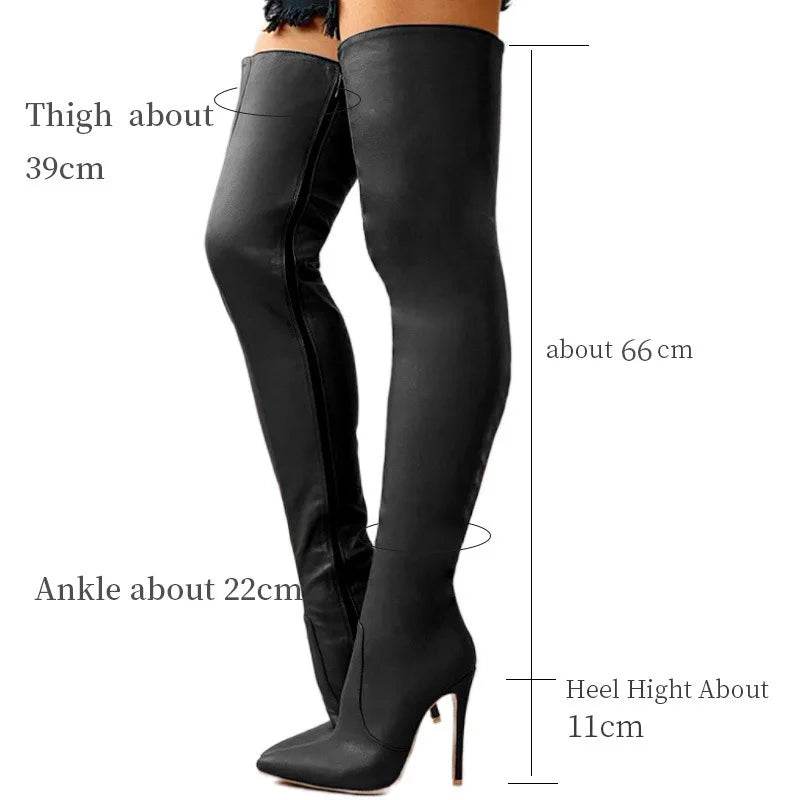 Buy Center Women's Over-The-Knee Boots - Pointed Toe, High Heels - Buy Center UK