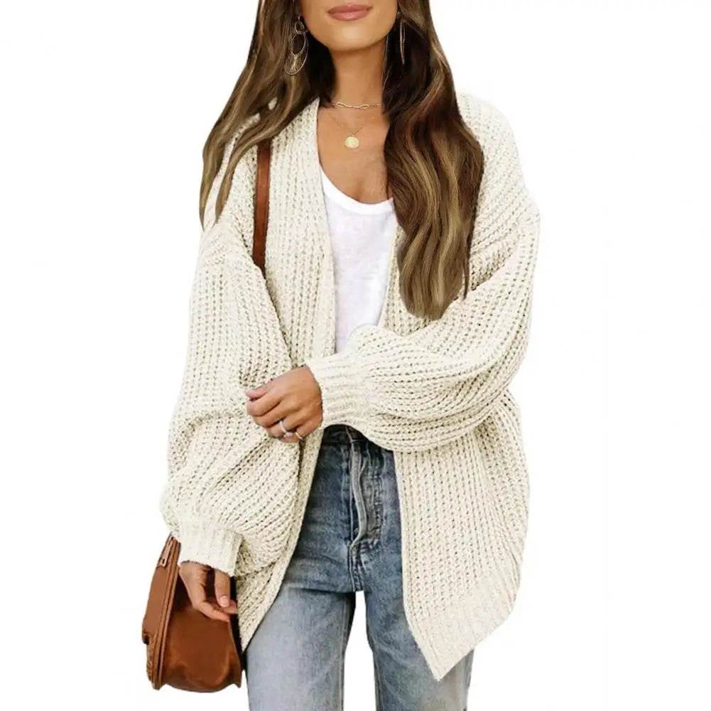 Buy Center Women's Solid Color Cardigan Sweater - Open Front Design - Buy Center UK