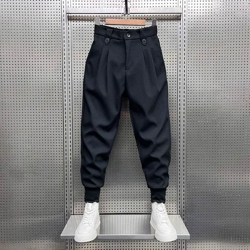 2024 High Waist Harlan Suit Pants - Loose Fit for Men’s Style - Buy Center UK
