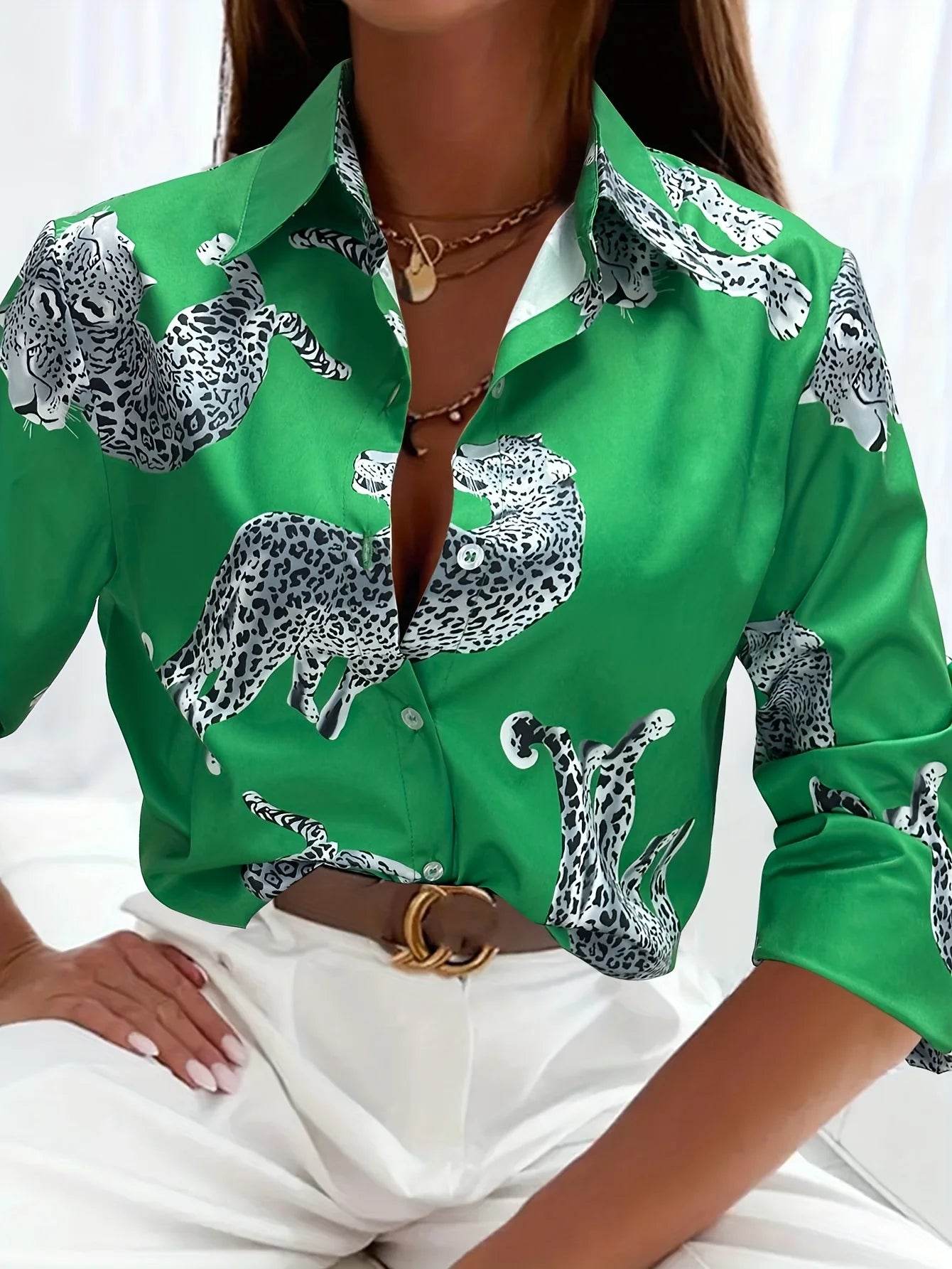 Buy Center Women's Plus Size Button Up Shirt - Retro Elegant Style - Buy Center UK