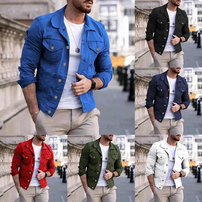 2025 Men's Fashion Denim Jacket - Casual Loose Fit for Autumn - Buy Center UK