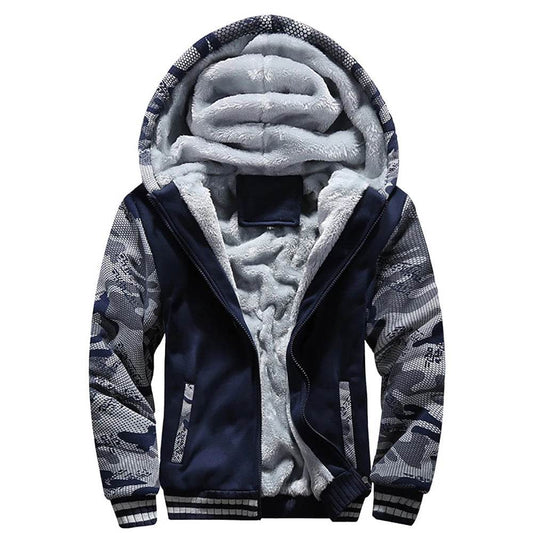 Buy Center Men's Fleece Jacket - Thick Hooded Coat for Winter - Buy Center UK