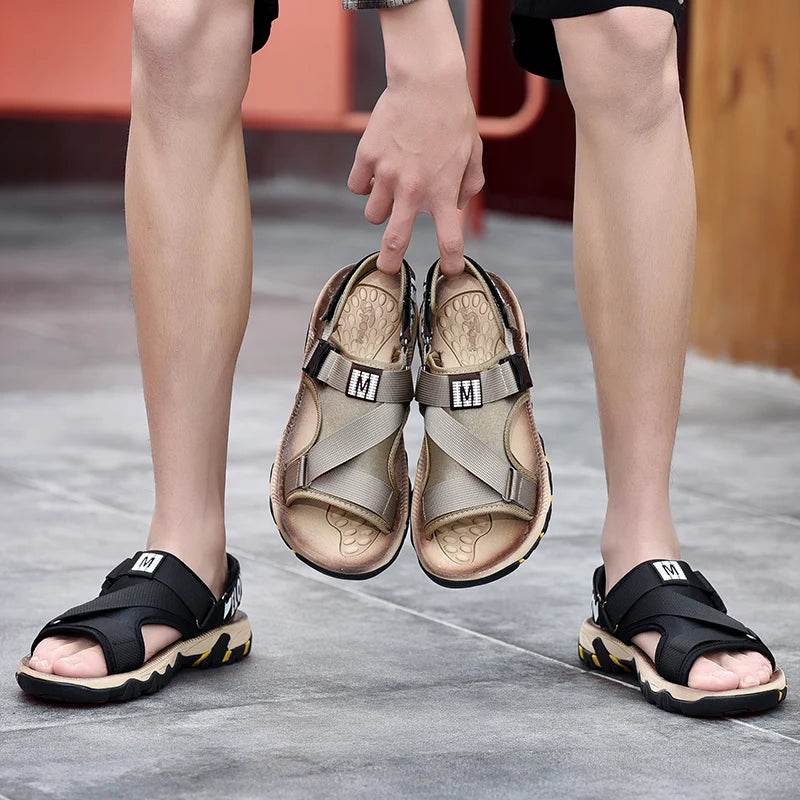 Buy Center Classic Men's Summer Sandals - Lightweight Leather Style - Buy Center UK