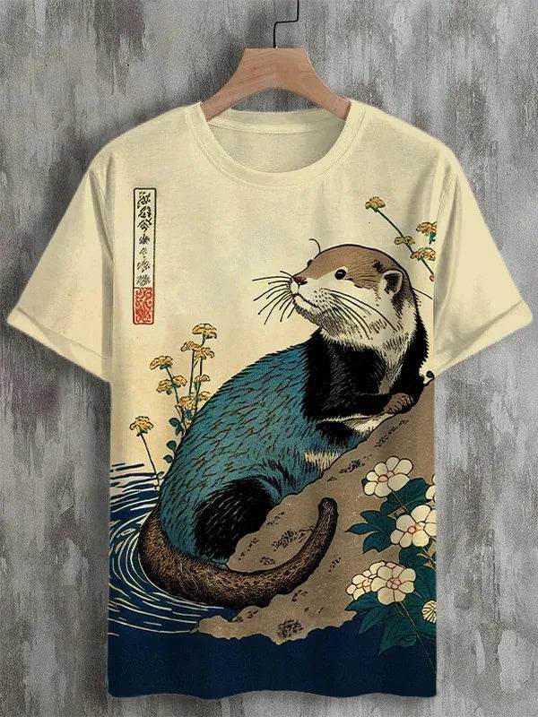 Buy Center Men's Ukiyo-E 3D Printed T-Shirts - Summer Casual Tees - Buy Center UK