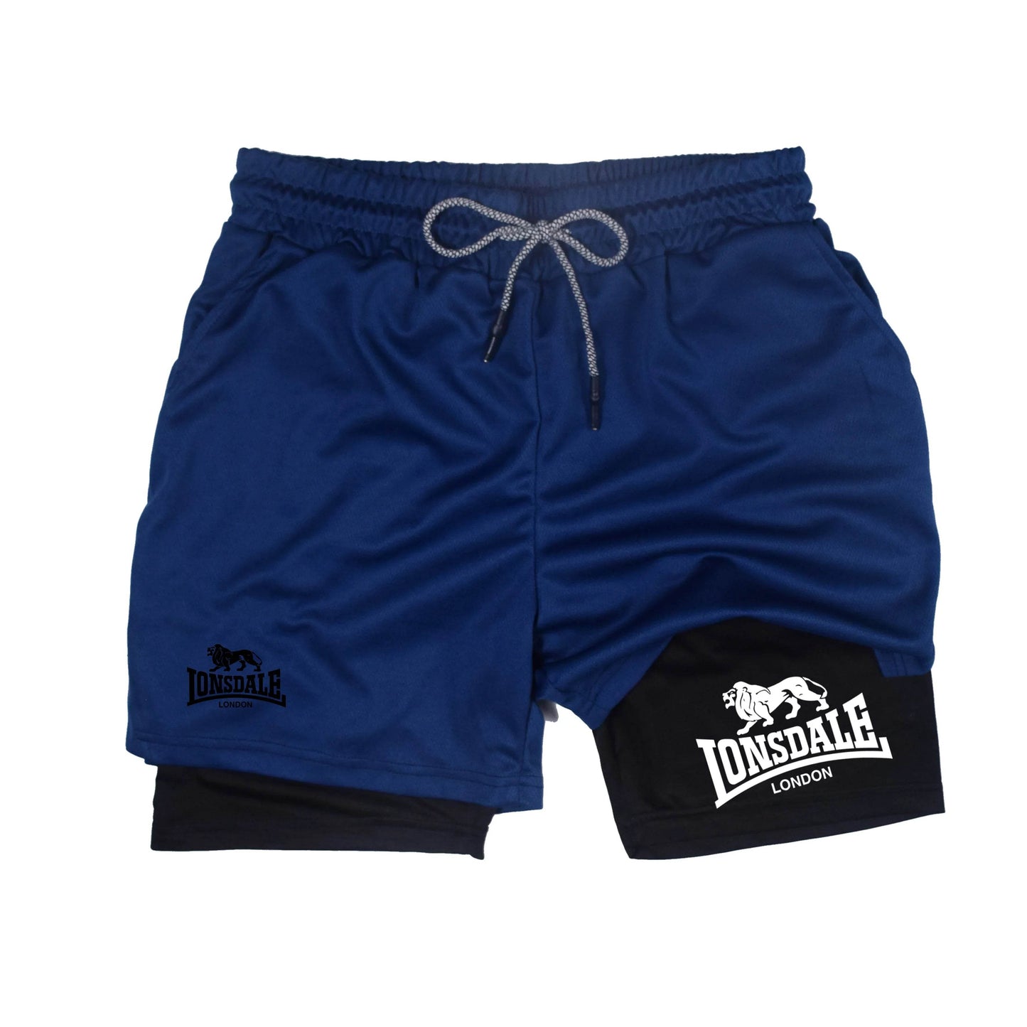 Lonsdale 2 in 1 Running Shorts for Men - Phone Pocket & Towel Loop - Buy Center UK