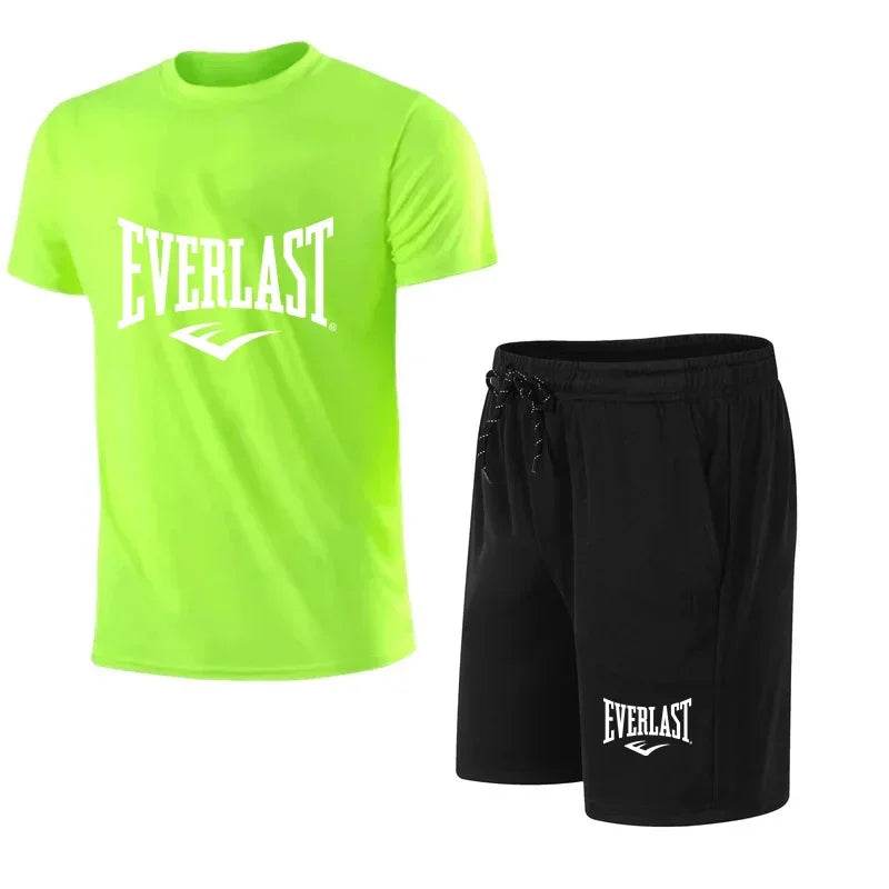 EVERLAST Men's T-shirt and Shorts Set - Trendy Sporty Leisure Wear - Buy Center UK
