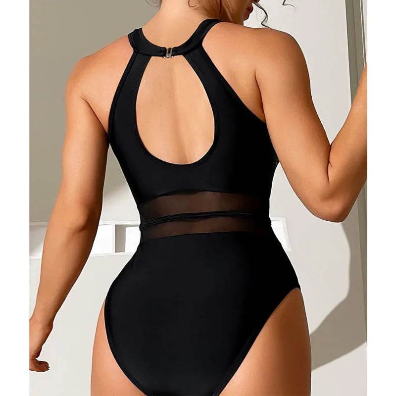 Buy Center 2025 Black Net Sexy One Piece Swimwear - Push Up Design - Buy Center UK