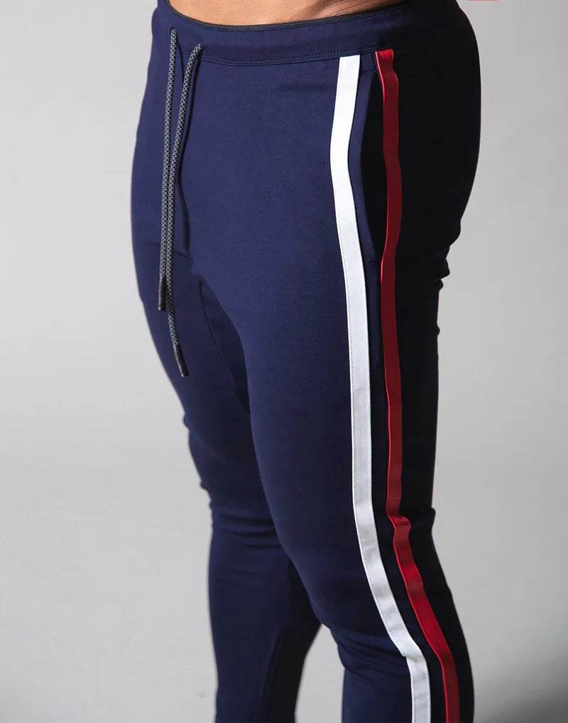 Buy Center Men's Casual Pants - Striped Color Block Fitness Gear - Buy Center UK