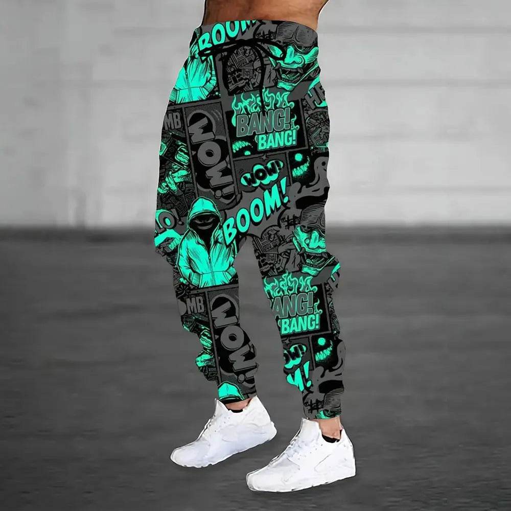 Buy Center 3D Flame Print Sweatpants - Thick Warm Pants for Men - Buy Center UK