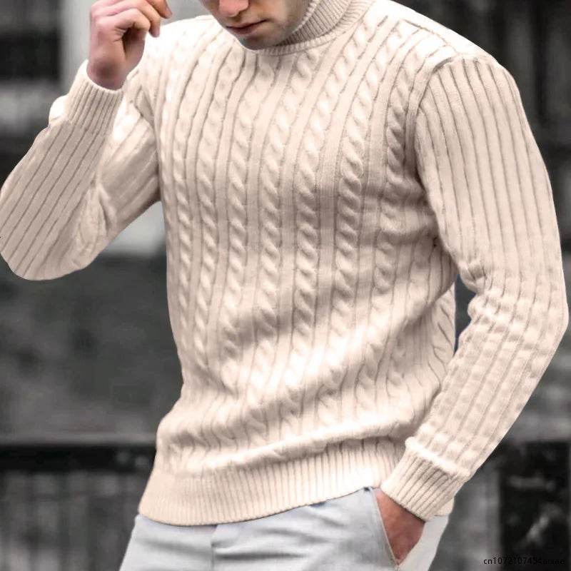 Buy Center Men's Winter Turtleneck Sweater - Large Size Casual Knitwear - Buy Center UK