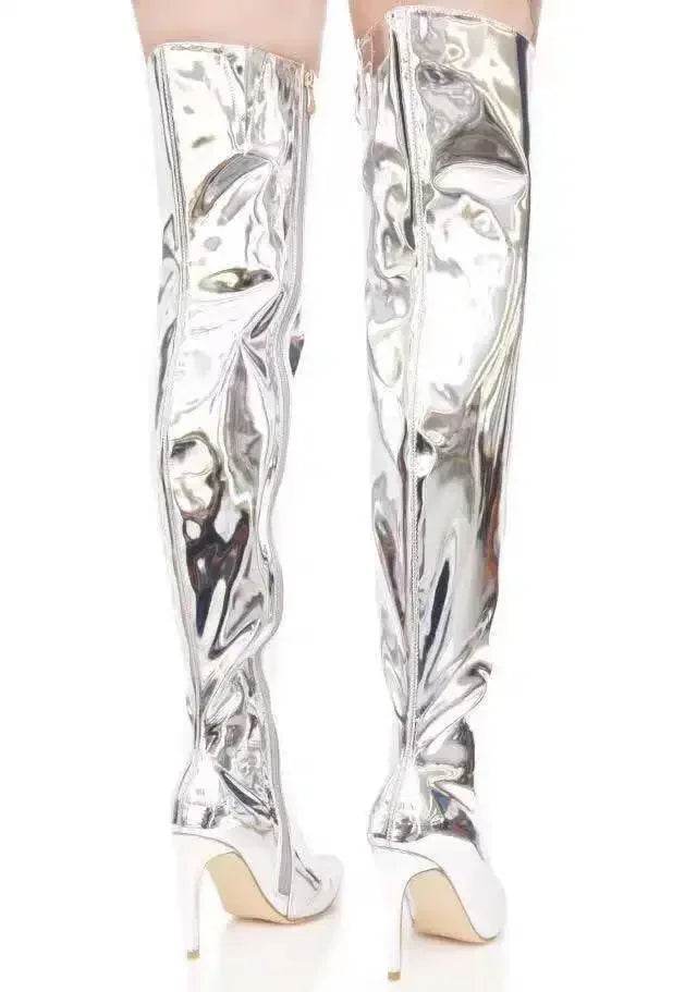 Buy Center Women’s Over-The-Knee Boots - Pointy Toe Punk High Heels - Buy Center UK