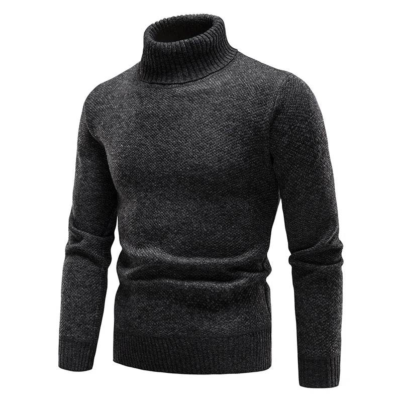Buy Center Men’s Fleece Turtleneck Sweater - Slim Fit & Warm - Buy Center UK