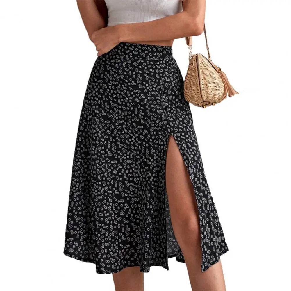 Buy Center Women’s Floral Print A-line Midi Skirt - High Waist Style - Buy Center UK
