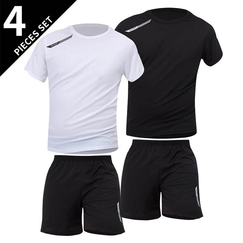 Buy Center Plus Size Men's Quick-Drying Shorts Suit - T-Shirt & Shorts - Buy Center UK